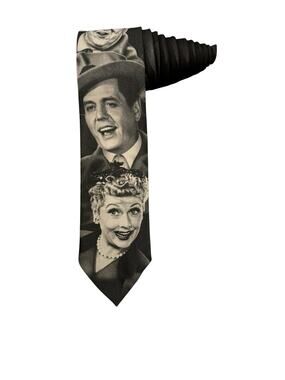 Ralph Marlin I Love Lucy Lucy And Gang Vintage Novelty Necktie Ricky Ethel Fred